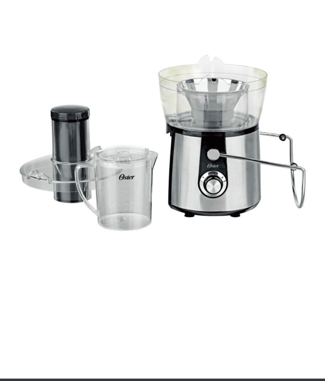 Oster Juice Extractor, Stainless Steel, 1000 Watts, 800 mL, 2 sp - photo 2