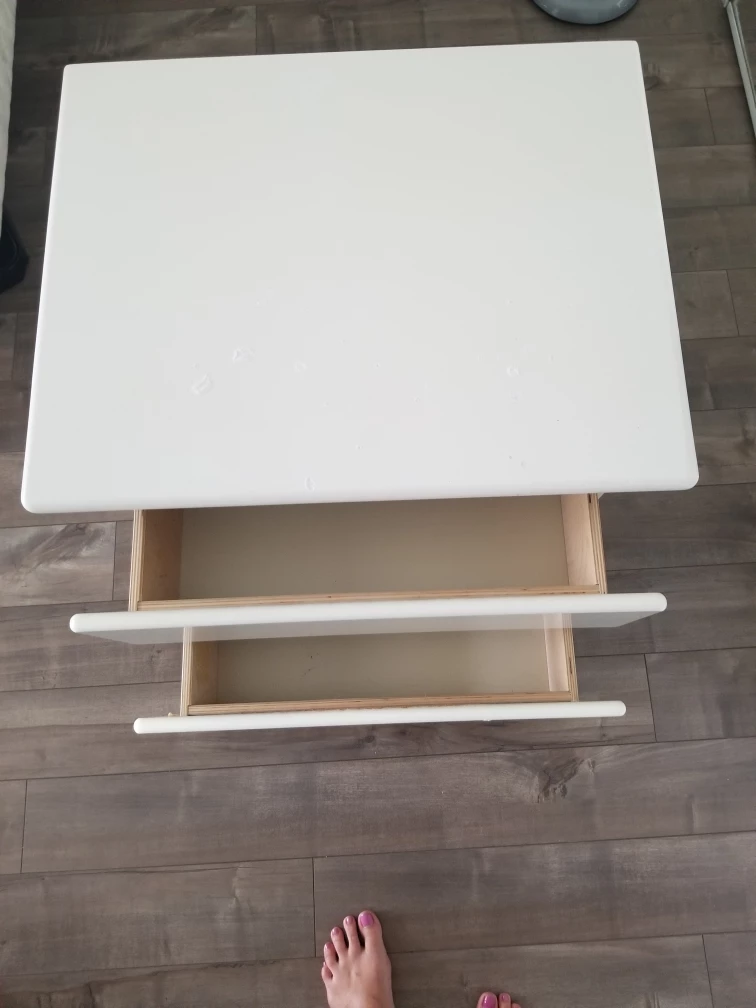 white solid wood drawer - photo 2