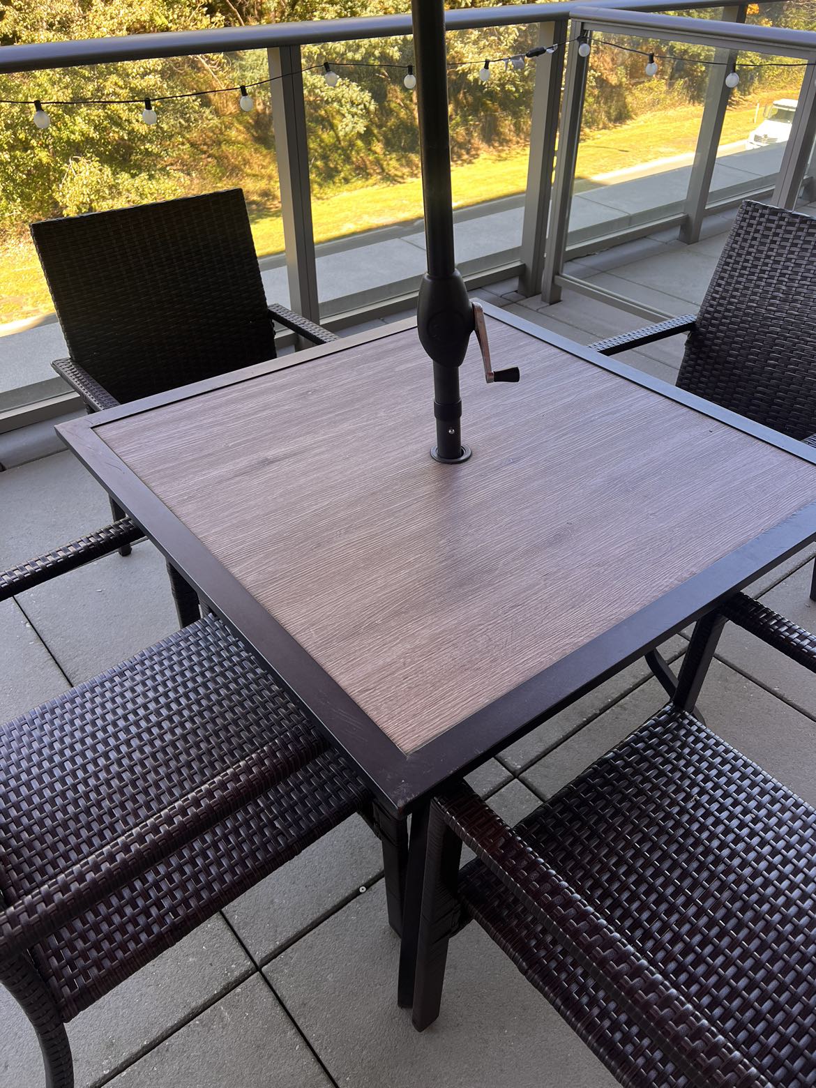 4 pcs patio dinning set with umbrella - photo 2