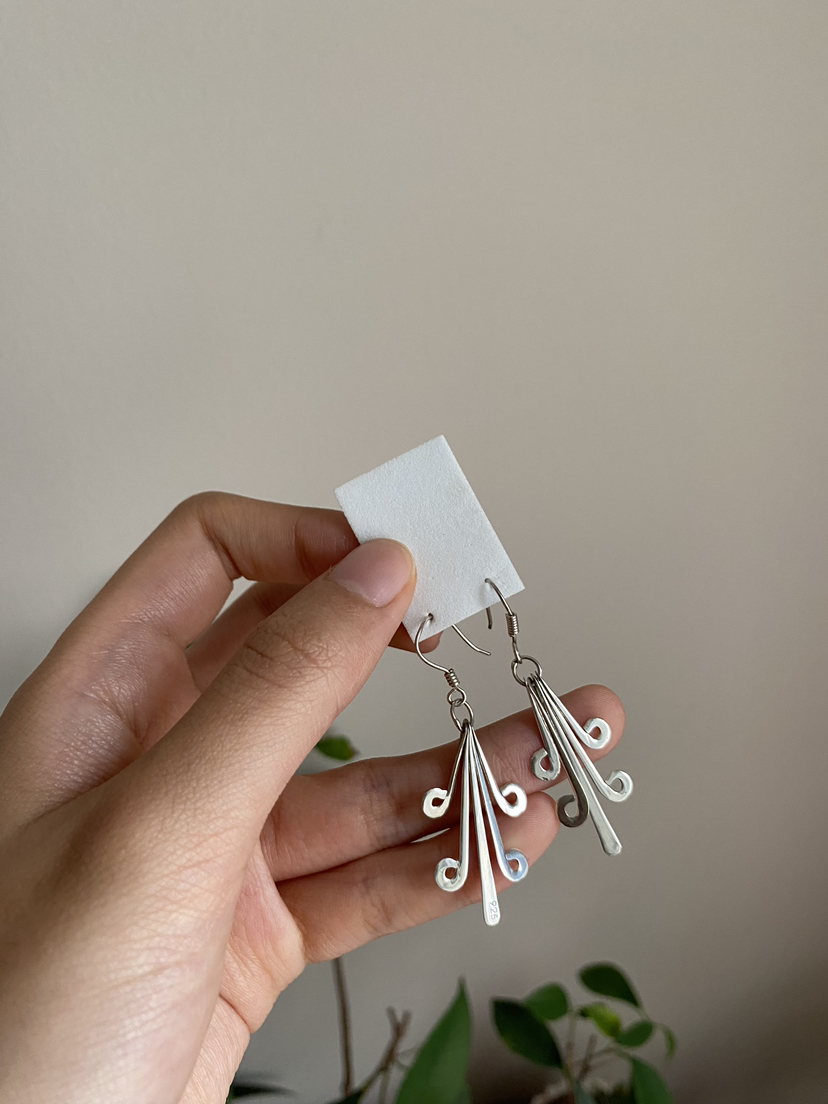 Handmade Sterling silver earrings 🦃 - photo 2
