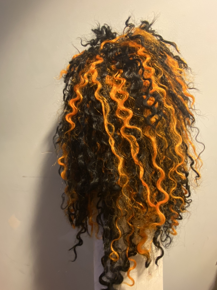 Halloween wig orange/black - photo 2