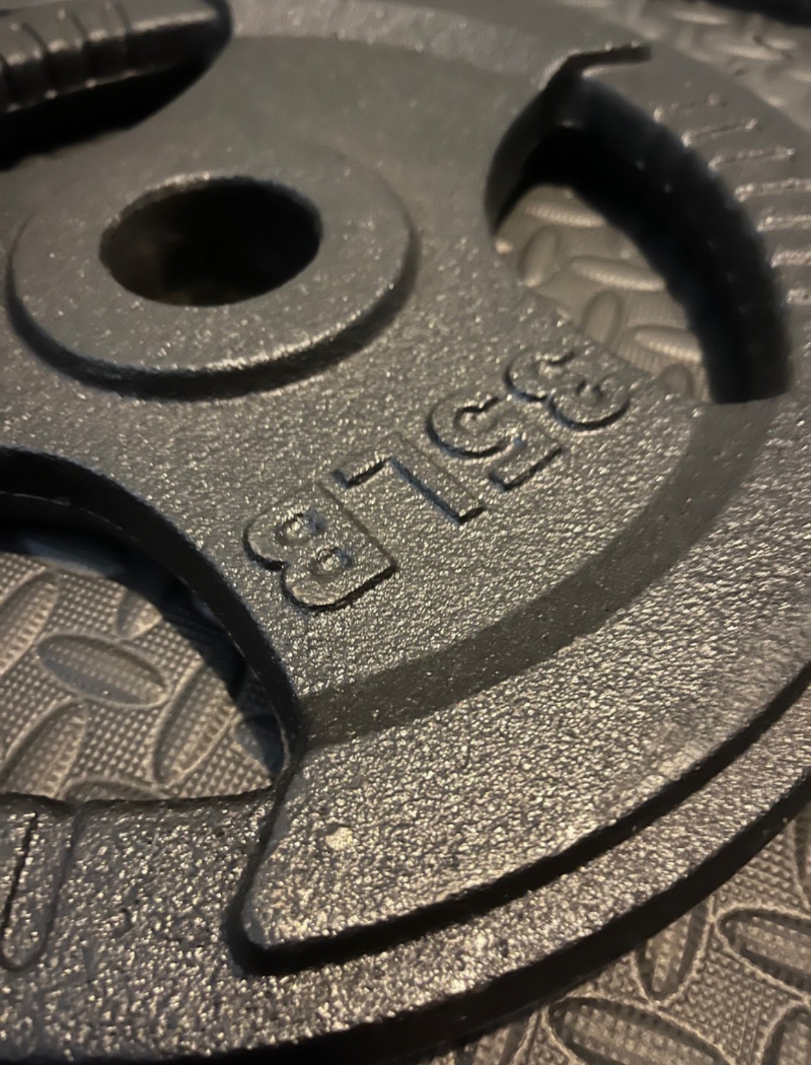 Olympic Weight Plates, Weight tree, Barbell, and Dumbels