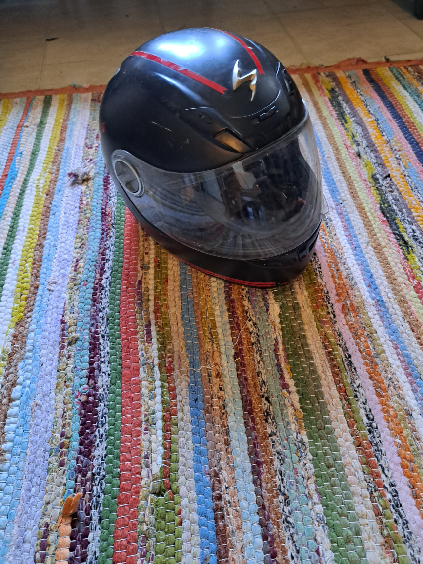 Motorcycle Helmet and Gloves