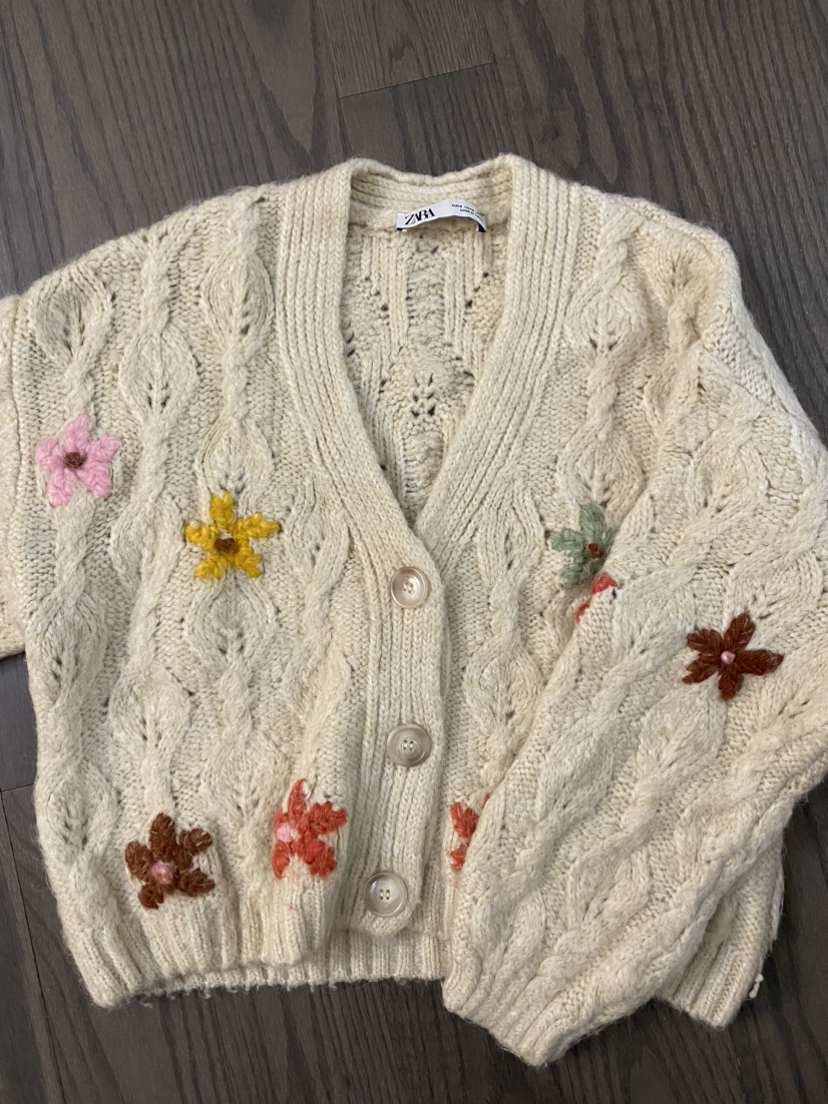 Limited ZARA Flower Knit Sweater
