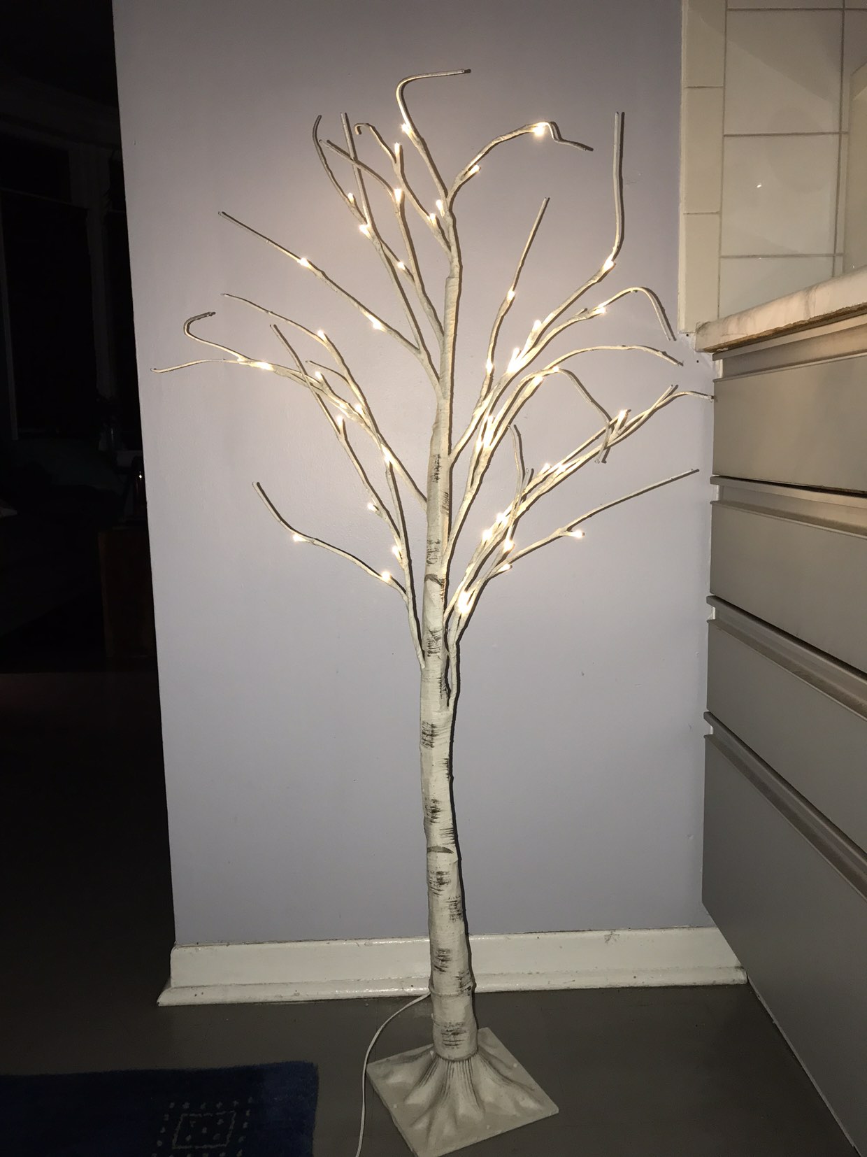 Faux birch Christmas Tree