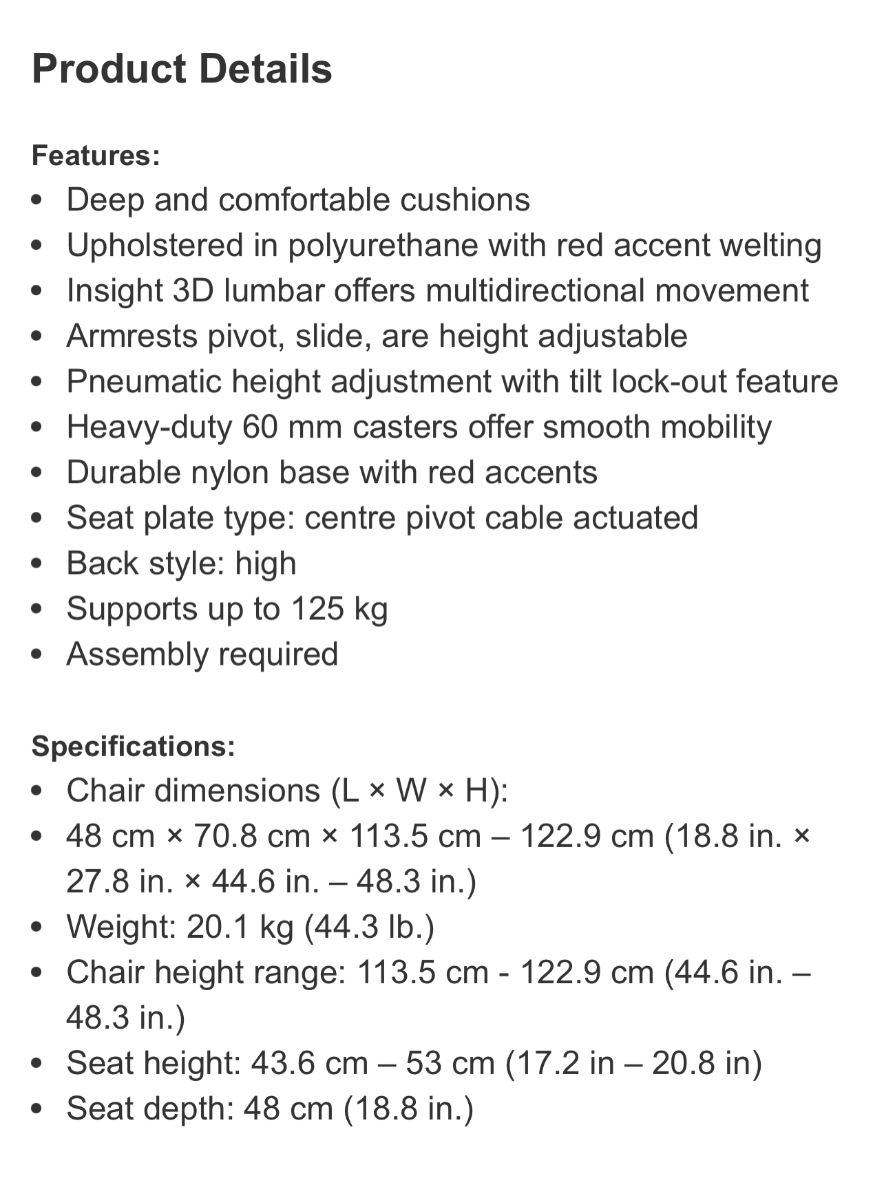 DPS 3D Insight Gaming Chair Blue image indicator(4)