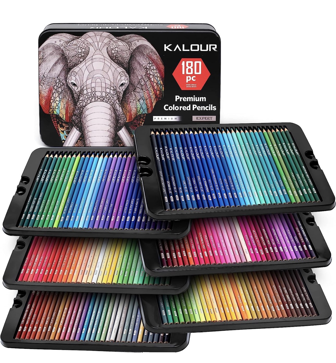 180 Colored Pencil Set for Adults Artists kids Rich Pigment image indicator(3)