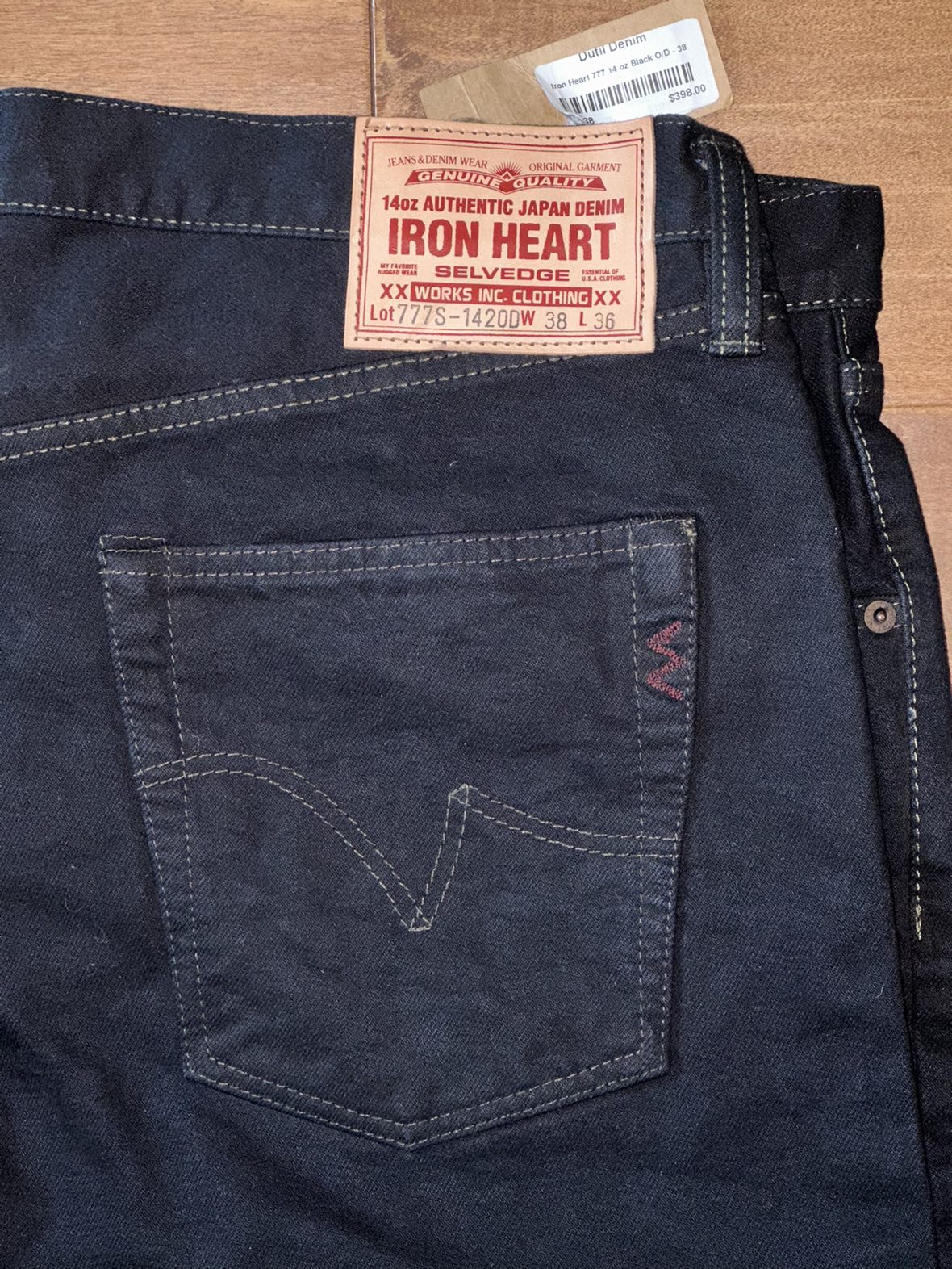NEW Iron Heart 14oz Selvedge Denim Jeans Size 38 thumbnail