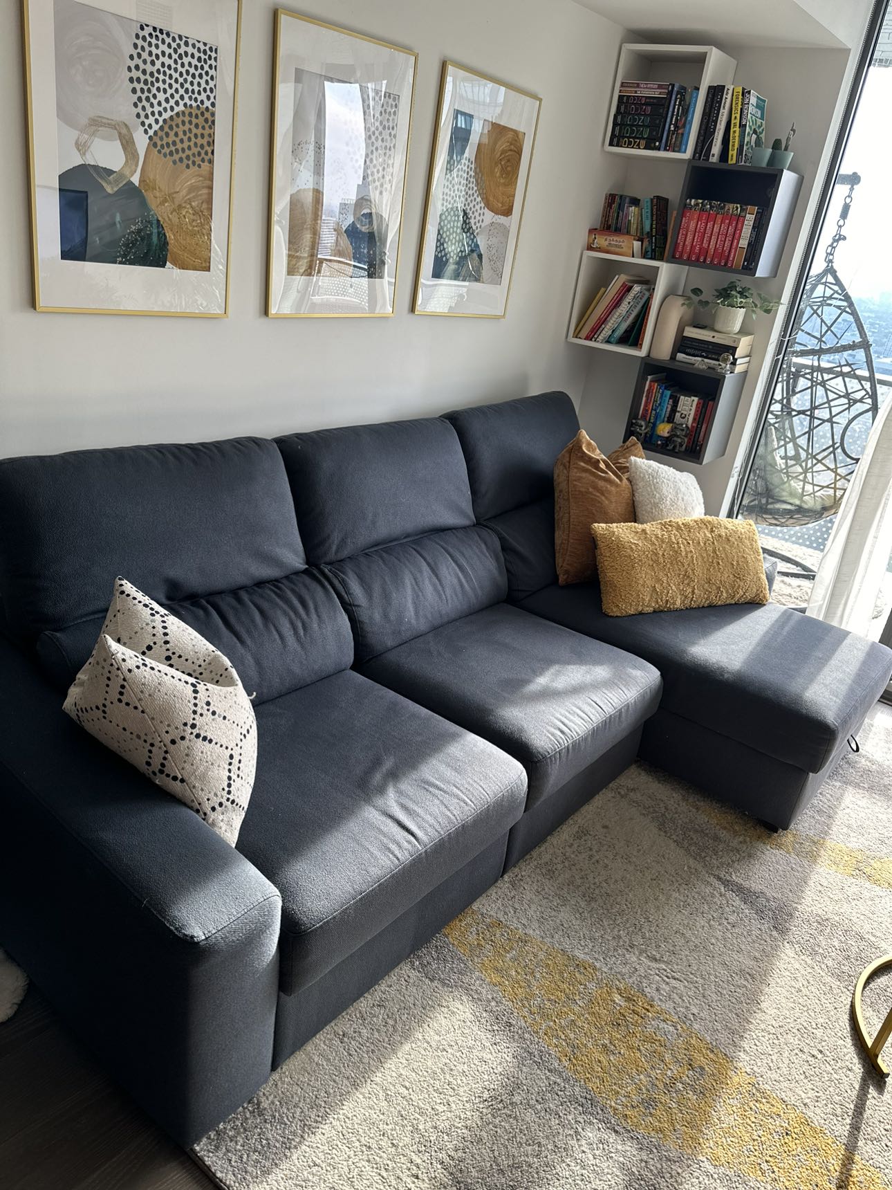 Moving Sale - Sectional sofa that converts into a queen bed