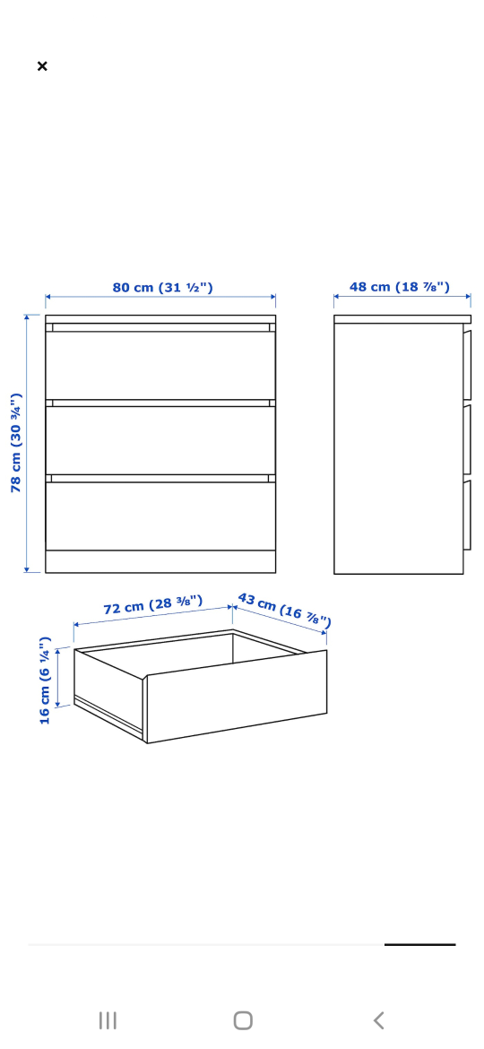 Ikea malm 3 drawer dresser - photo 5