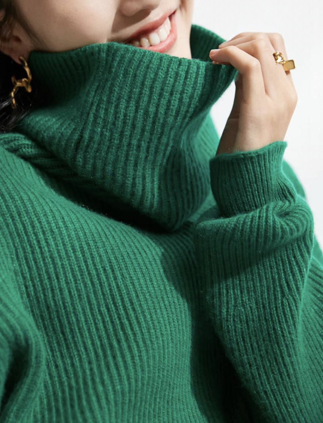 American Apparel oversize green chunky sweater image indicator(2)