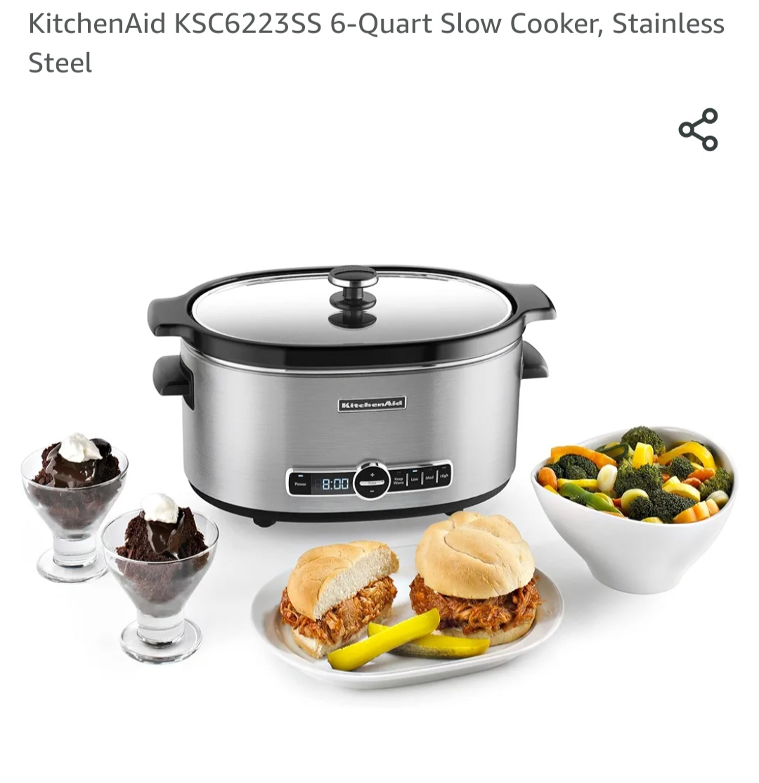 KitchenAid KSC6223SS 6-Quart Slow Cooker, Stainless Steel image indicator(3)