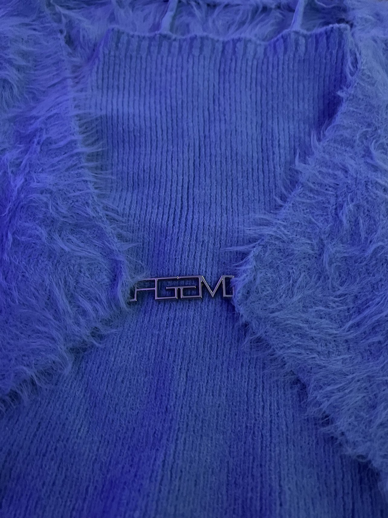 Fluffy blue sweater and knit top - photo 5