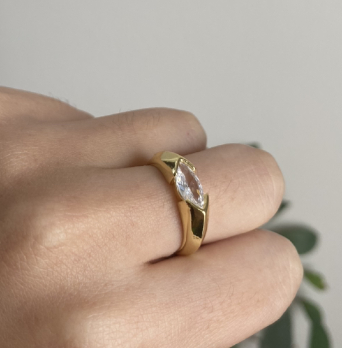 18k plated cz ring - photo 2