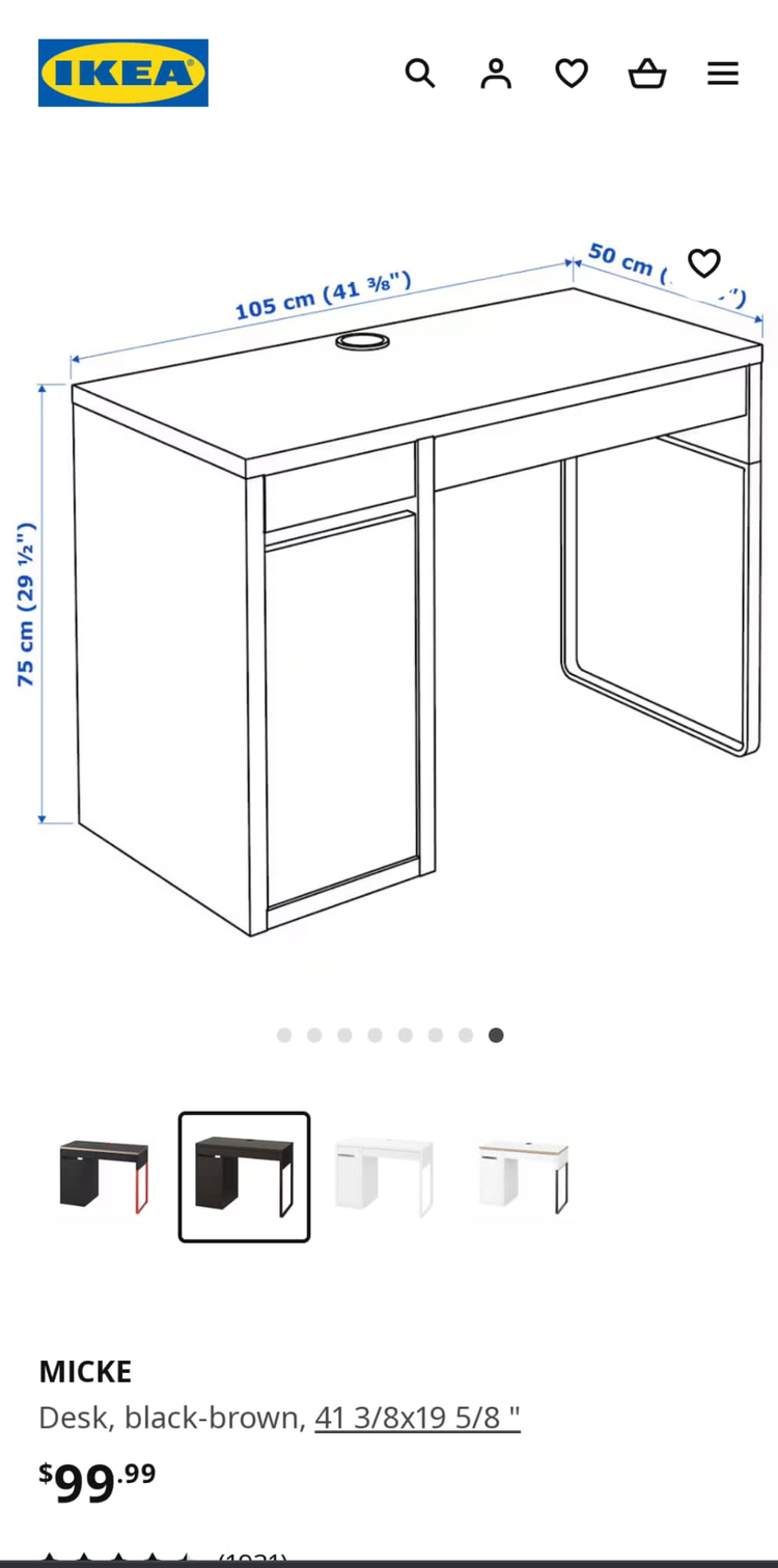 IKEA desk 5 months old, not used. - photo 2