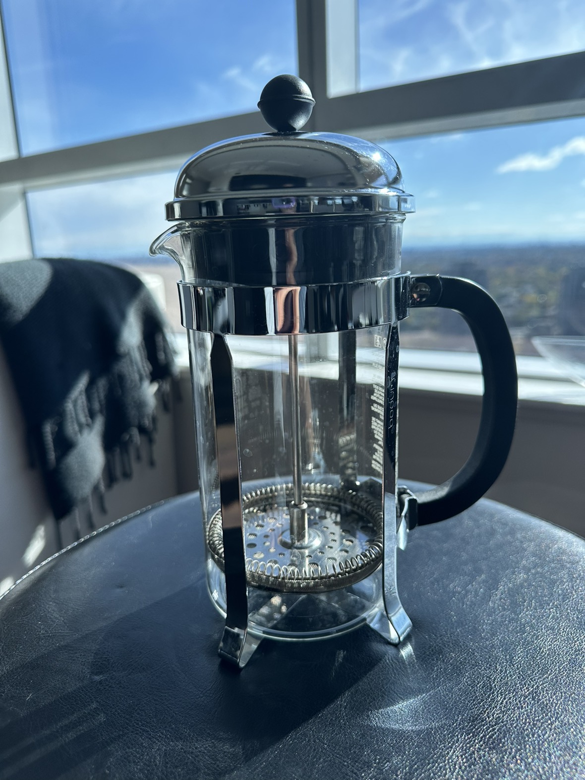Bodum stainless steel and glass French press thumbnail