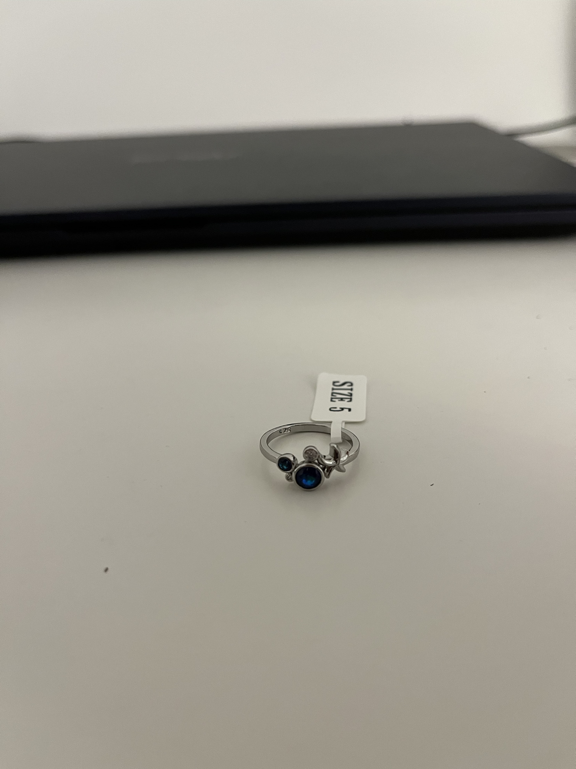 925 sterling silver Ring (size 5, cubic zirconia) - photo 2