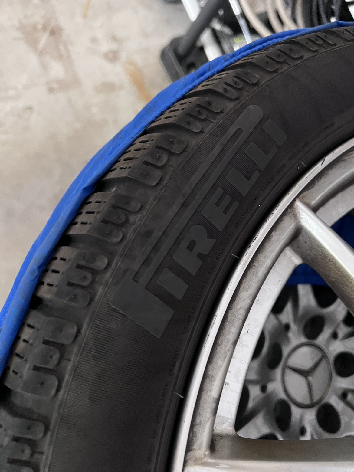 17" Pirelli Winter Tires with OEM Mercedes Alloy Rims image indicator(3)