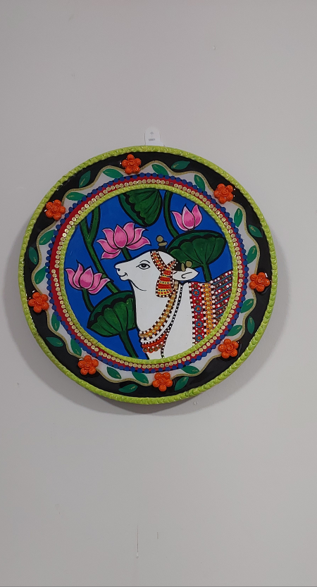 wooden Hand Crafted Wall Decor with resin n clay image indicator(2)