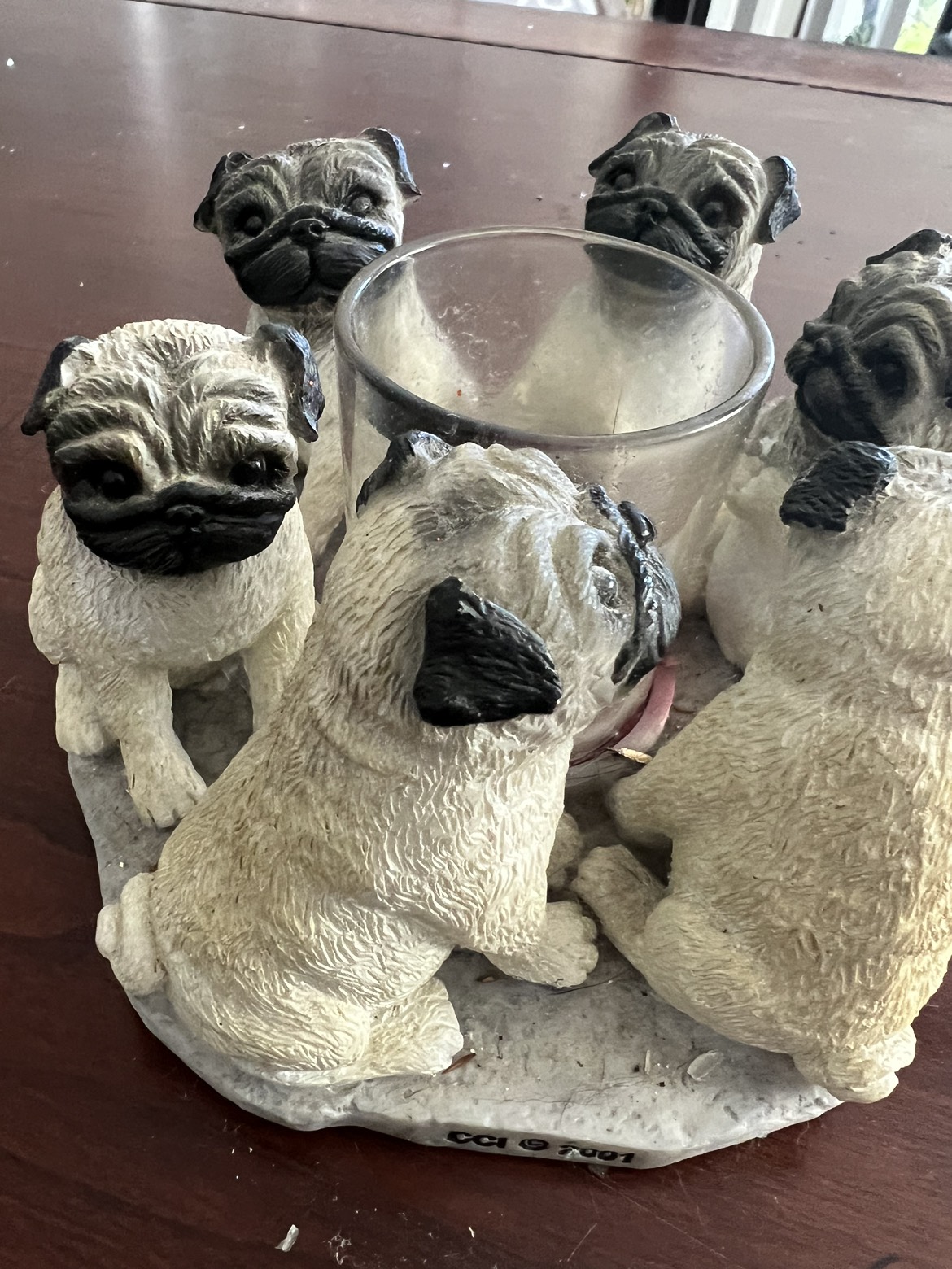 Pugs candle holder thumbnail