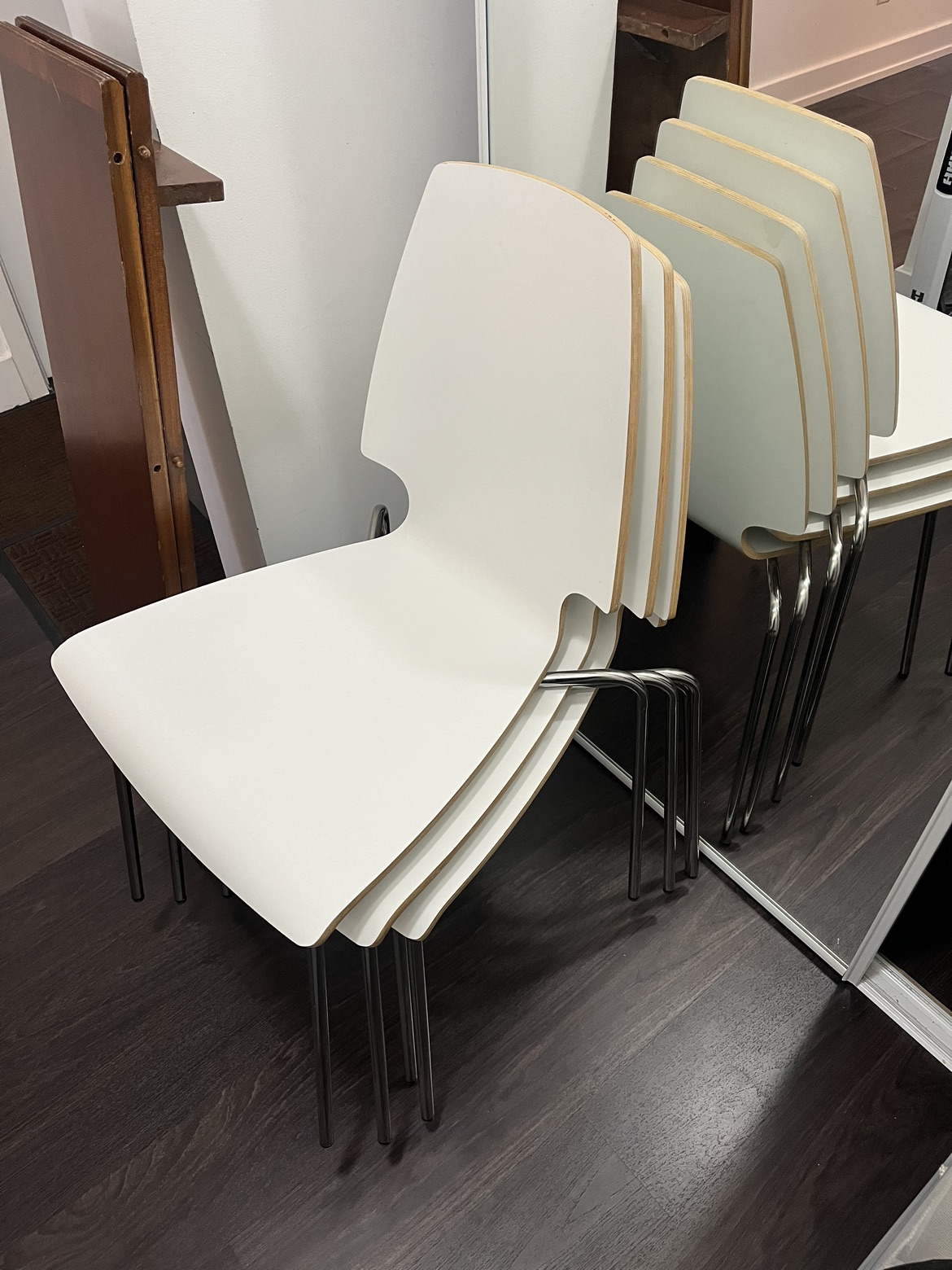 White IKEA Chairs (4 total) - photo 3