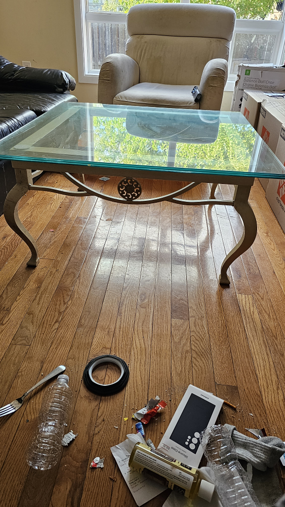 3 Glass Tables (sofa table, side table & console - photo 3