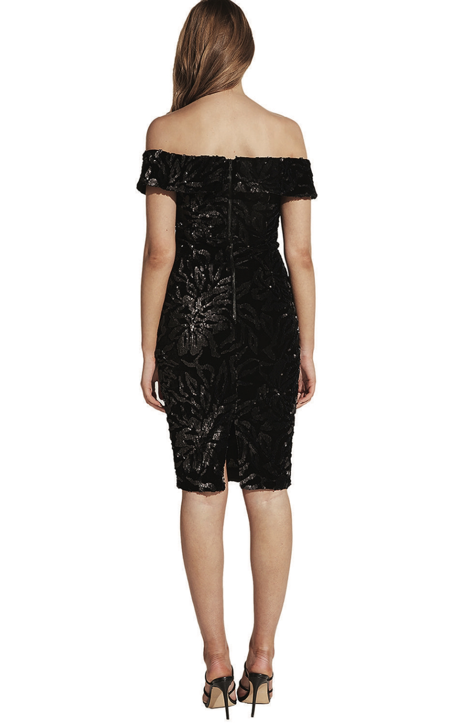 Bardot Women's Sequin Velvet Off the Shoulder Cocktail Dress XS image indicator(2)