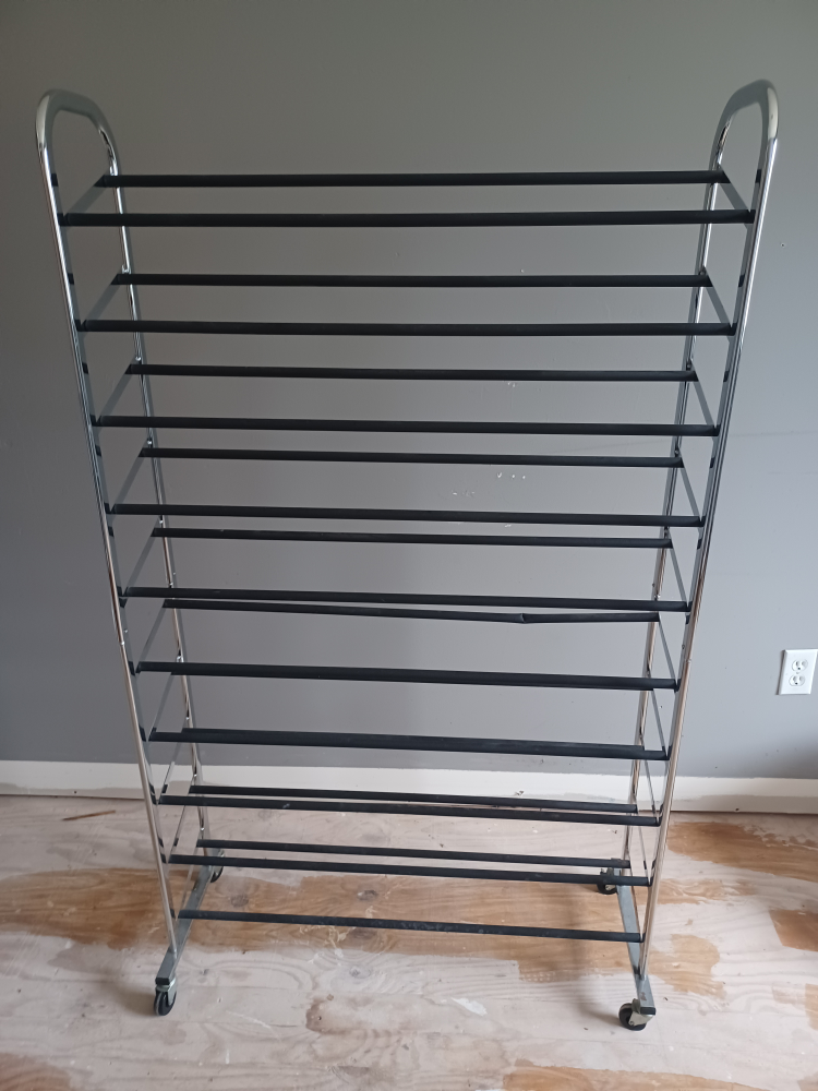 50-Pair Shoe Rack Organizer, Chrome