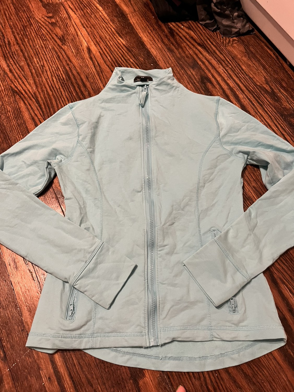 Work out light blue jacket thumbnail