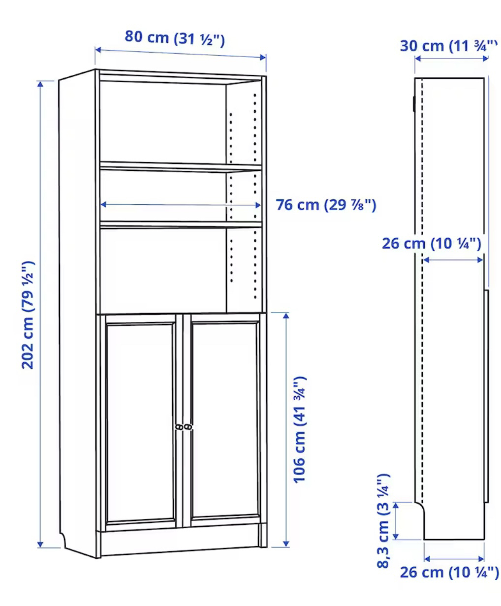 IKEA -Bookcase with doors white - photo 4