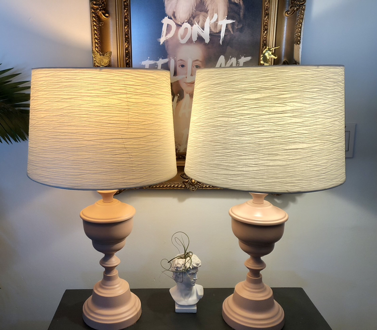 Set of 2 Sweet Pink MCM Table Lamps - photo 2