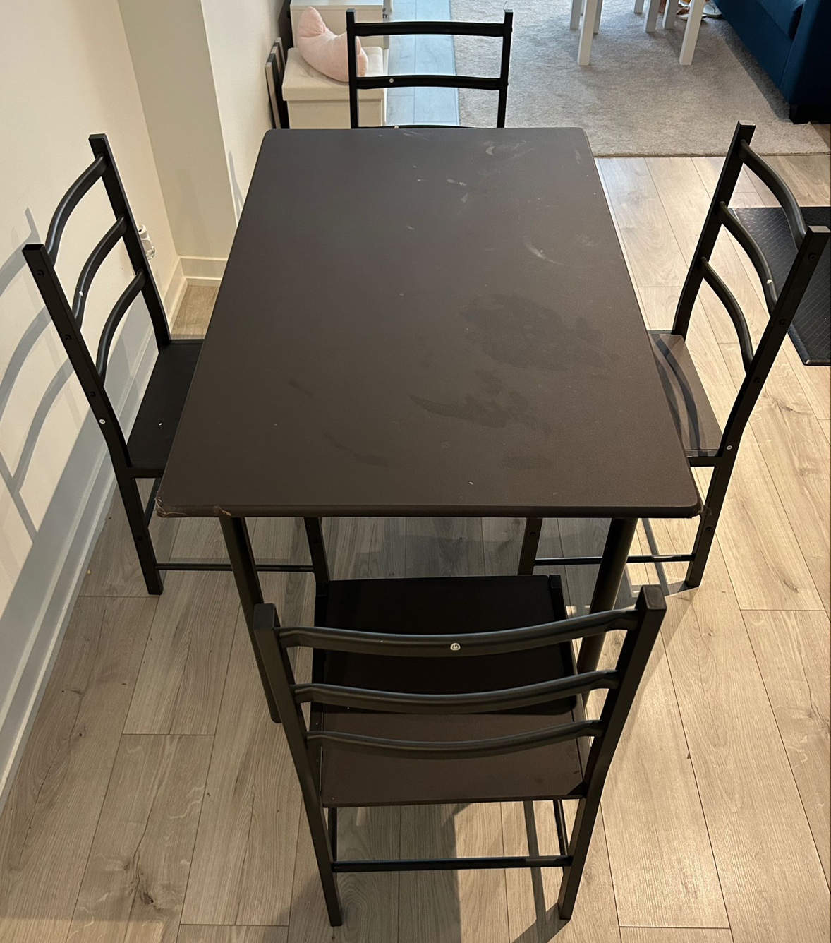 Elegant dining table 4 seater thumbnail