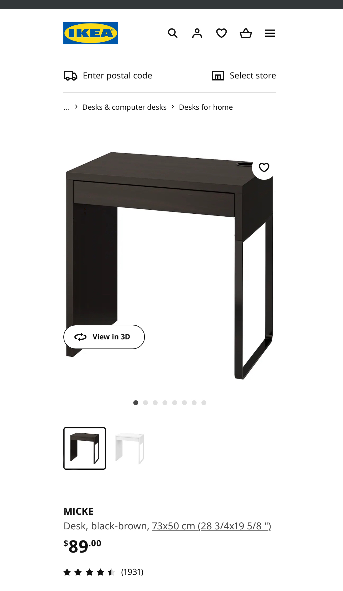 Ikea Black Desk