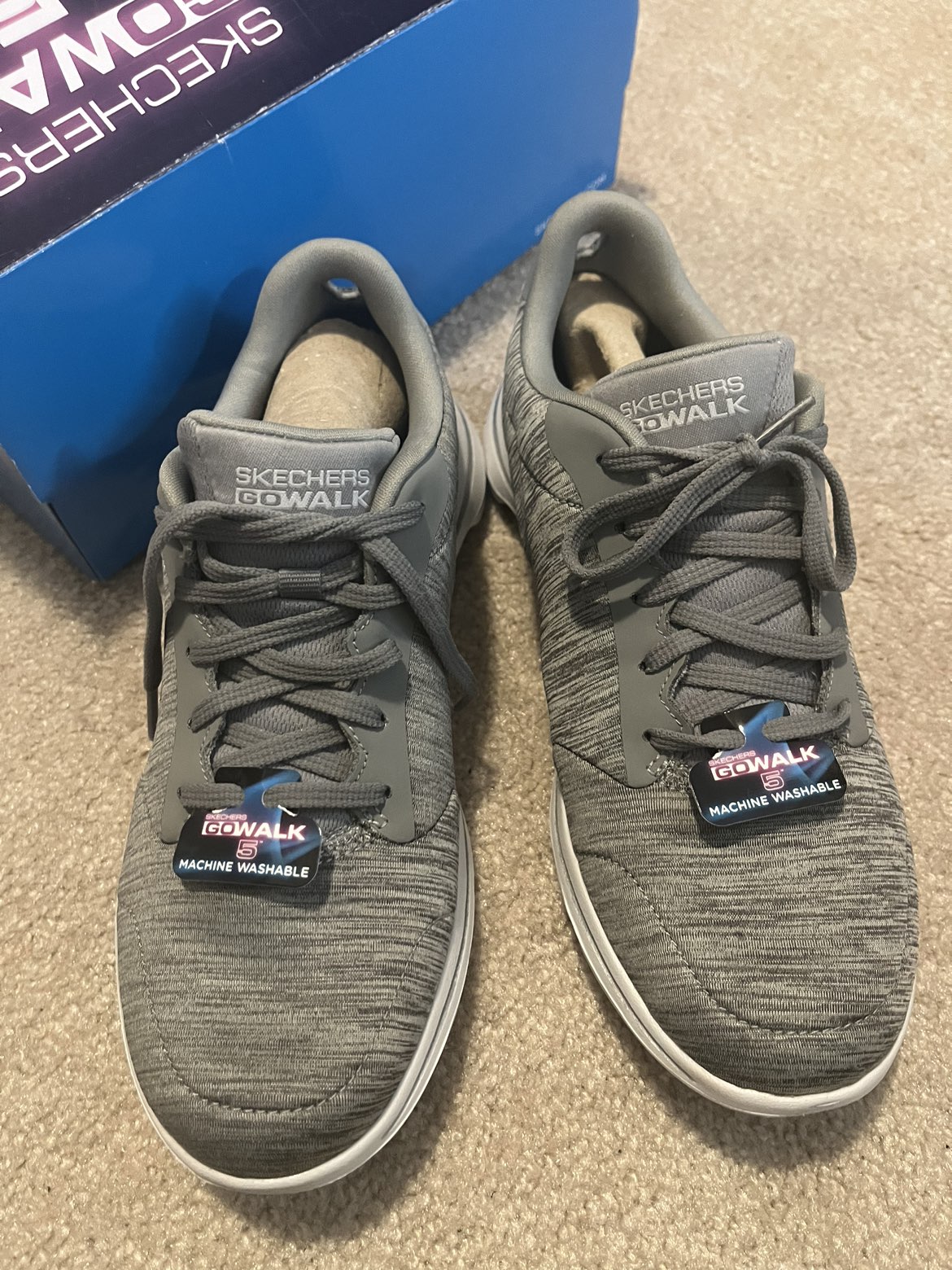 Skechers womens GO walk 5-true shoe, gray, sz 8.5 image indicator(2)