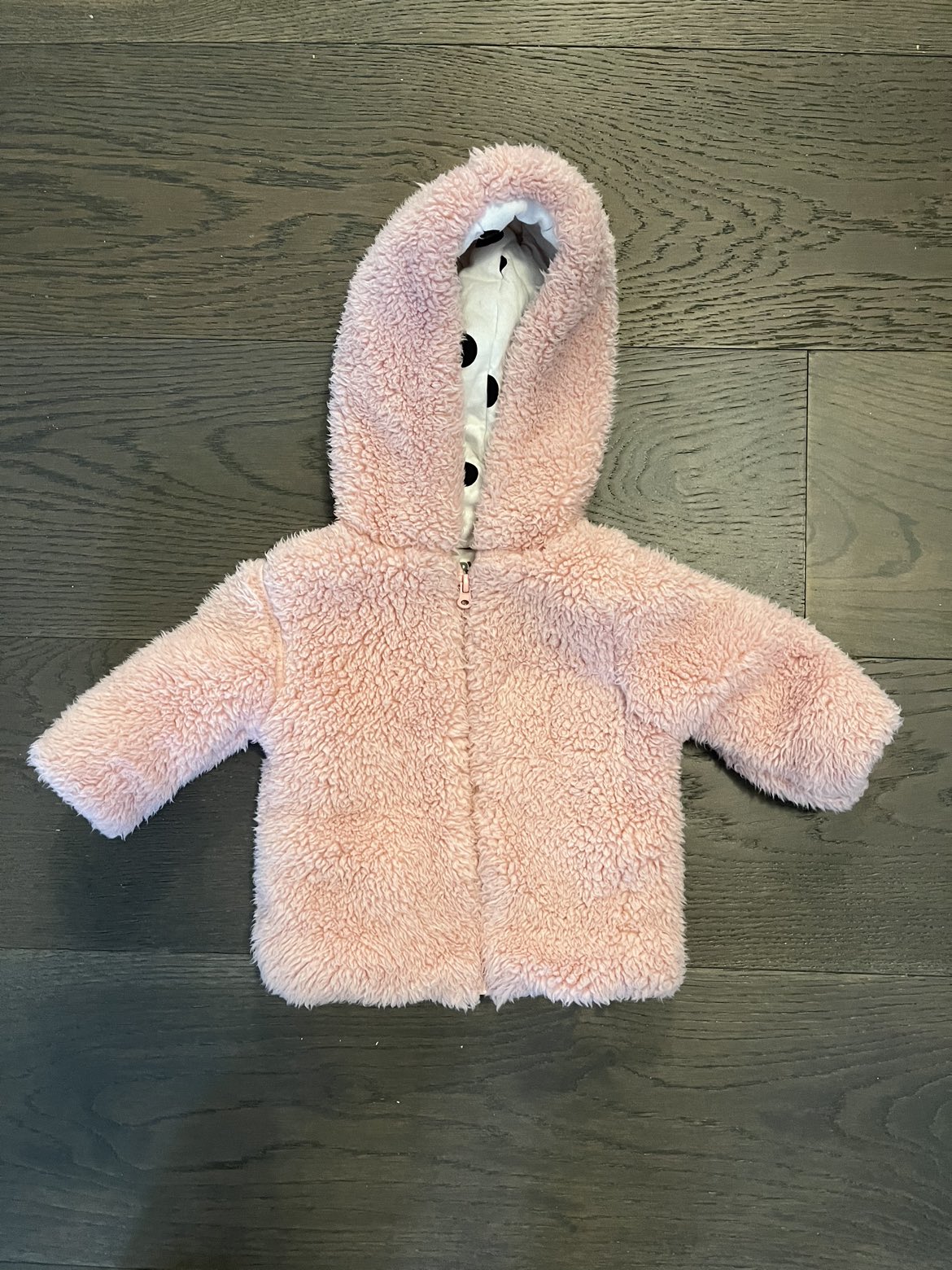 Baby pink fall jacket 0-3M EUC thumbnail