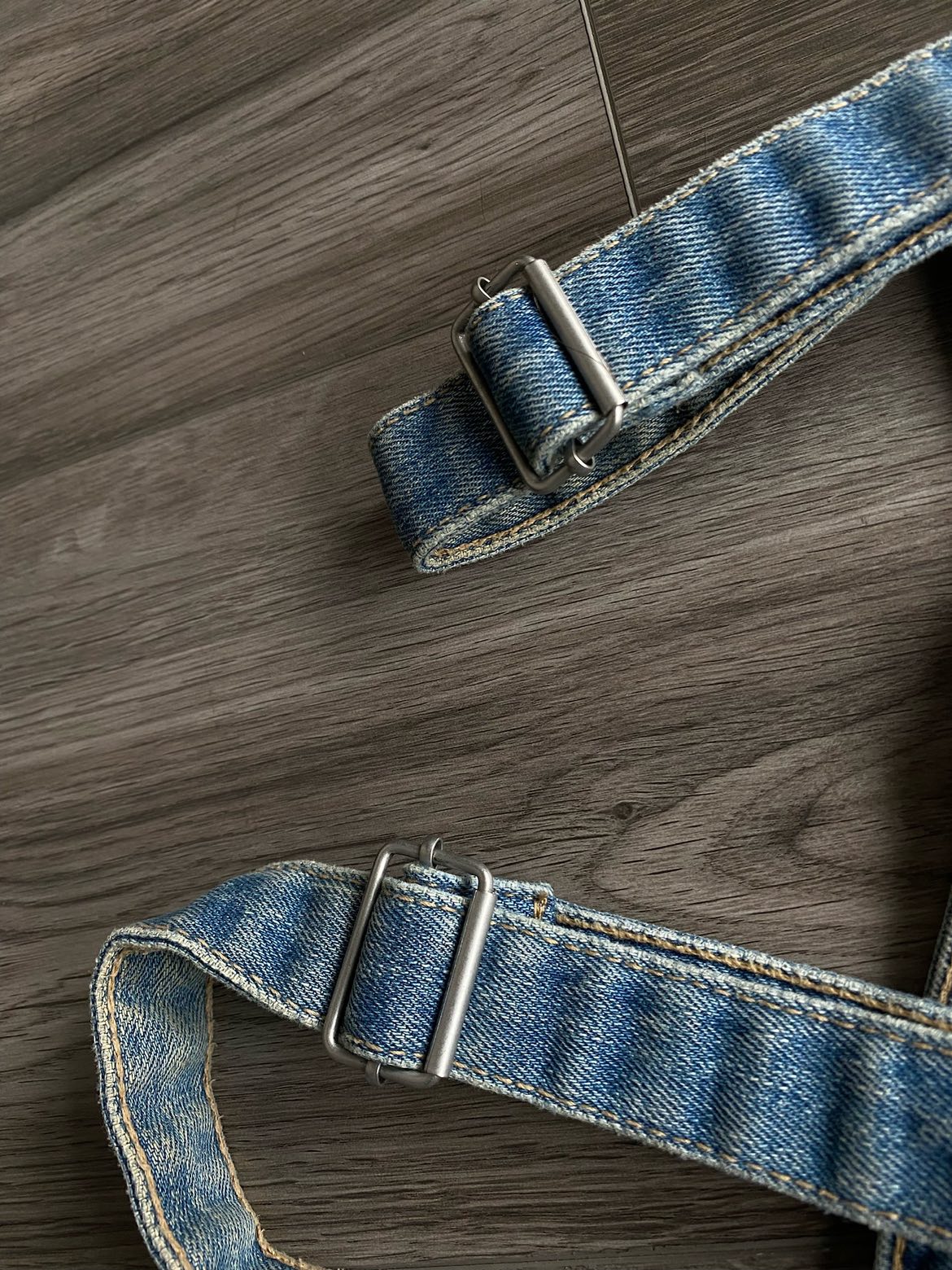 Denim overall style dress - photo 3