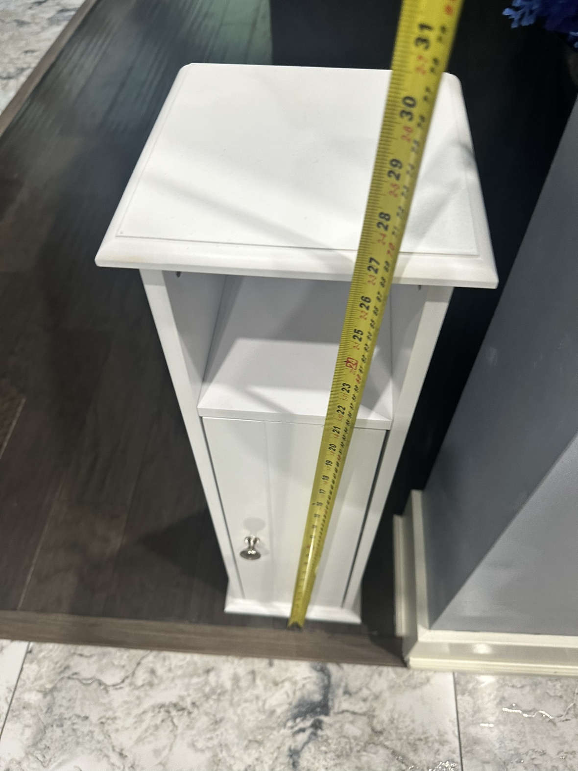 Small white little storage cabinet