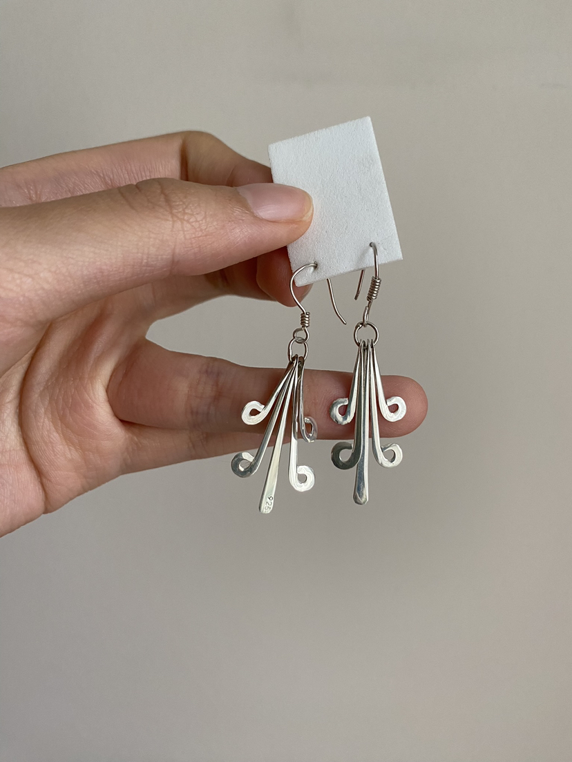 Handmade Sterling silver earrings 🦃 - photo 4