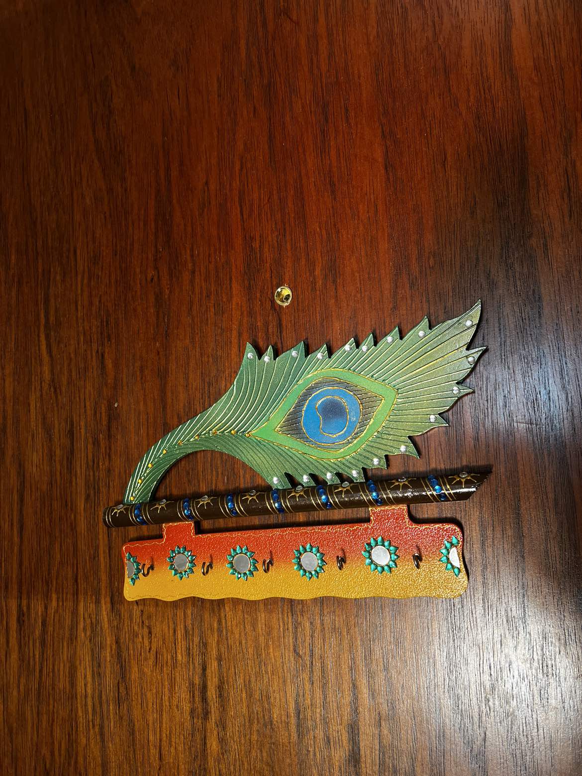 Wooden Key chain holder (handcrafted in India) thumbnail