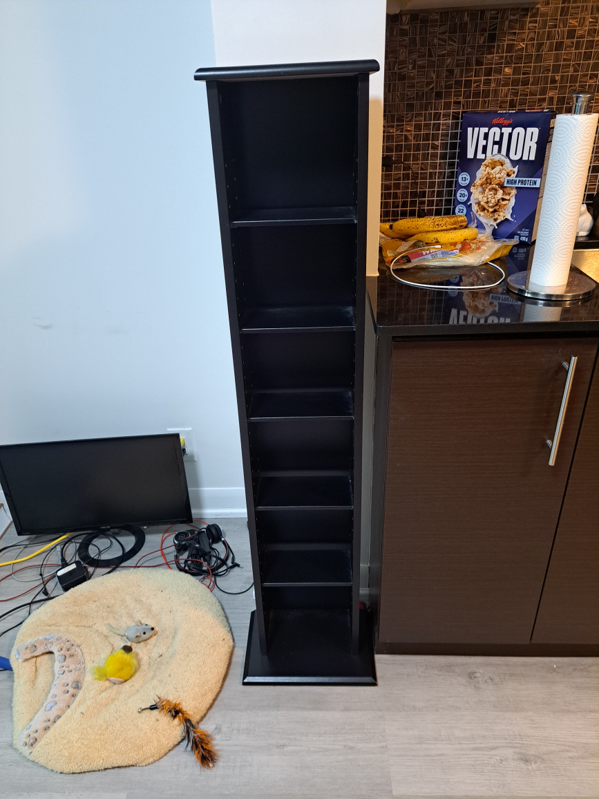 Upright Shelf for Books/Video Games