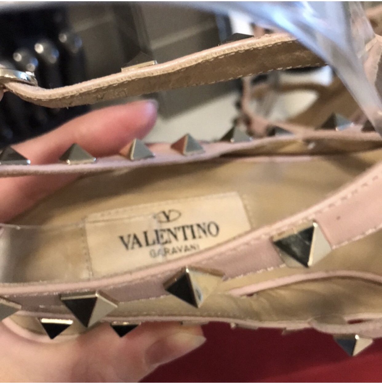 Authentic matte pink Valentinos - size 38.5 - as is heels/scuffs - photo 5