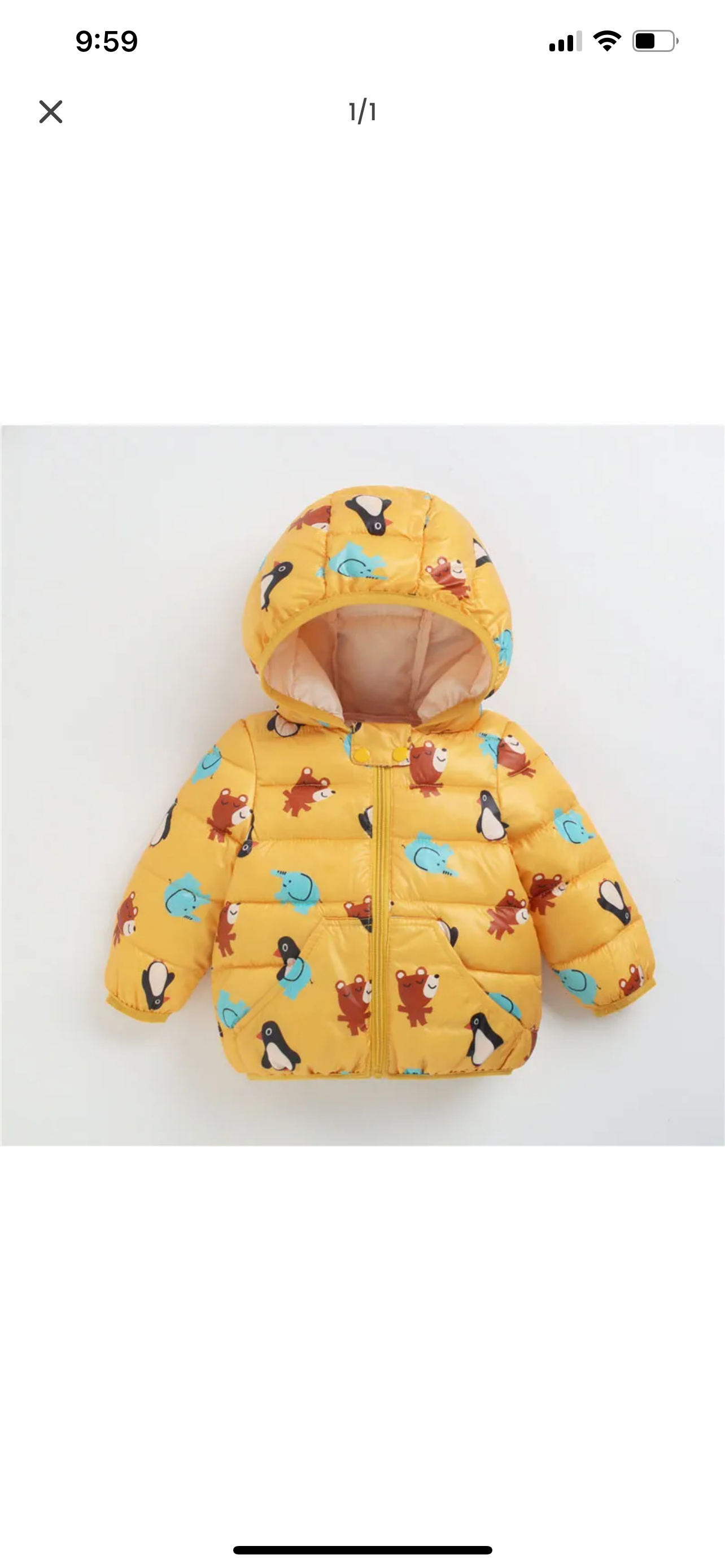 Winter coat size 12-18 m