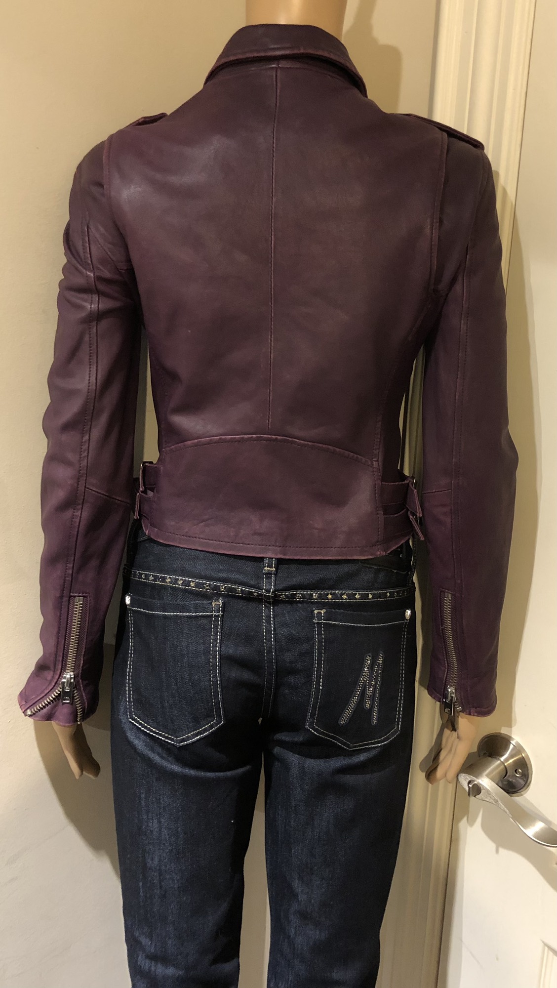 Iro 100% Lamb Leather Biker Jacket Retail 1500 - photo 4
