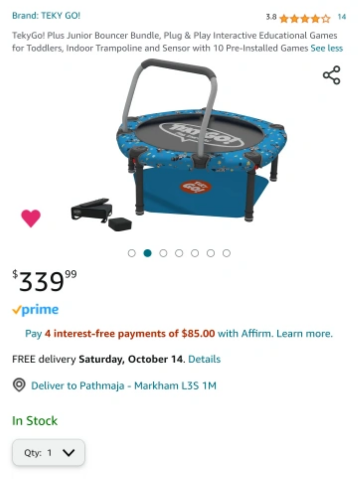 TekyGo! Plus Junior Bouncer Bundle image indicator(2)