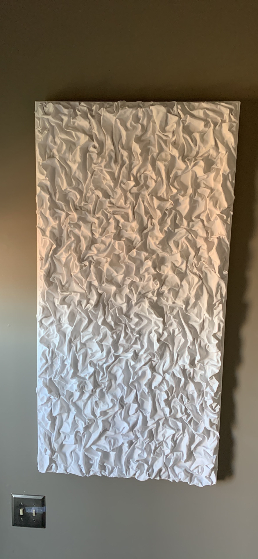 Stunning white modern art 48” x 24”