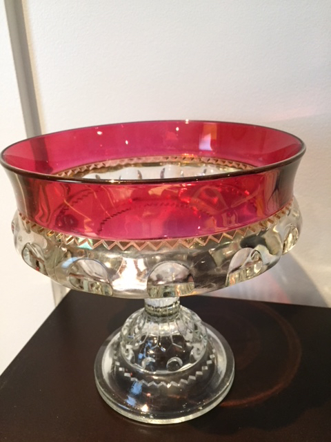 Antique Cranberry Glass Bowl
