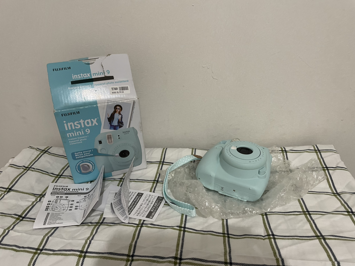 🎁 Fujifilm Instax Mini 9 Instant Camera - Ice Blue, 2.7x4.7x4.6