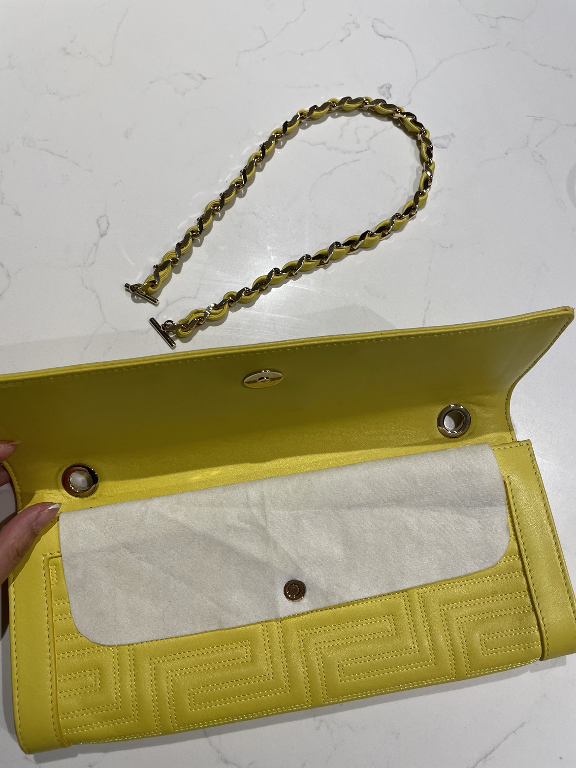 Versace purse/ clutch with sling - photo 5
