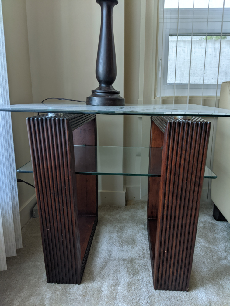 Glass End Table - Must Pick Up on Tues Oct 17 - photo 2