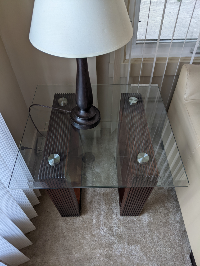 Glass End Table - Must Pick Up on Tues Oct 17 - photo 3